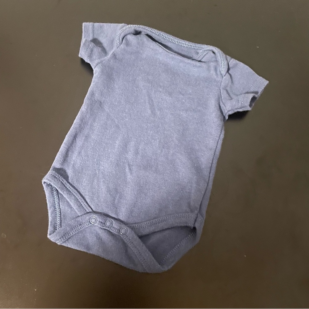 Classic Navy Blue Baby One-Piece Bodysuit 0-3m